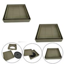 Kit 2 Ralo Inteligente 13x13 Oculto Piso/ Porcelanato Cor Bege