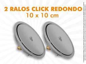Kit 2 Ralo Inteligente Click Inox 10 Cm Redondo Banheiro Cromado Lavabo Veda Cheiro