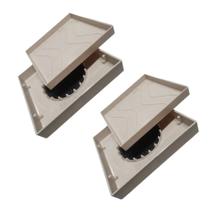 Kit 2 Ralo Oculto 15x15 Invisivel Para Piso Porcelanato Bege