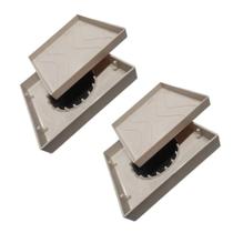 Kit 2 Ralo Oculto 15X15 Invisivel Para Piso Porcelanato Bege