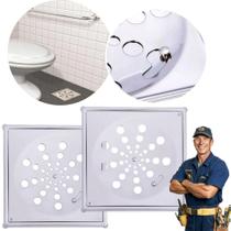 Kit 2 Ralo Tampa Quadrada 10x10 Abre E Fecha Rotativo Inox Kit 2 Ralo Tampa Quadrada 10x10 Abre E Fecha Rotativo Inox