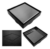 Kit 2 Ralos 10x10cm Inox Piso Cola Piso Anti Odor Moderno