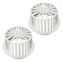 Kit 2 Ralos Anti Folha Abacaxi 150mm Plástico Branco Kit 2 Ralos Anti Folha Abacaxi 150mm Plástico Branco