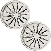Kit 2 Ralos de fundo Inox Anti Hair e Anti turbilhão Encaixe em tubo de 50mm para Piscina