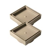Kit 2 Ralos Invisível Oculto Seca Piso Porcelanato Inteligente 13cm x 13cm Bege Giofer Kit 2 Ralos Invisível Oculto Seca Piso Porcelanato Inteligente 13cm x 13cm Bege Giofer