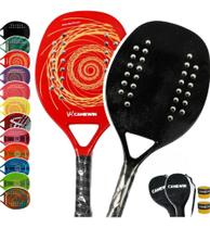 Kit 2 Raquete Beach Tennis Carbono Camewin Praia