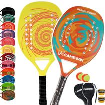 Kit 2 Raquete Beach Tennis Carbono Camewin Praia