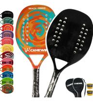 Kit 2 Raquete Beach Tennis Carbono Camewin Praia