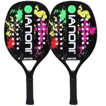 Kit 2 Raquete Beach Tennis Carbono Ianoni Com Capa Leve Pro