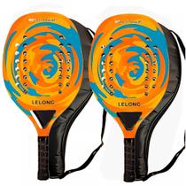 Kit 2 Raquete De Beach Tennis Lelong bolsa de transporte