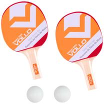 Kit 2 Raquete Ping Pong Tenis De Mesa Profissional + 2 Bola - VOLLO
