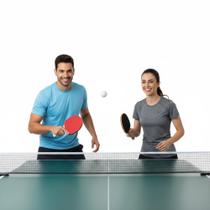 Kit 2 Raquete Tênis De Mesa Emborrachada Ping Pong