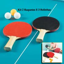 Kit 2 Raquete Tenis De Mesa Ping Pong Lisa 3 Bolinhas - S Lifestyle