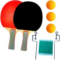 Kit 2 Raquete Tenis De Mesa Ping Pong Profissional + 3 Bola