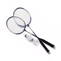 Kit 2 raquetes badminton 3 petecas e bolsa - Smart