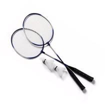 Kit 2 Raquetes Badminton E 3 Petecas Com Bolsa