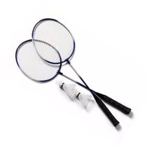 Kit 2 Raquetes Badminton Sml Petecas E Bolsa -Sml