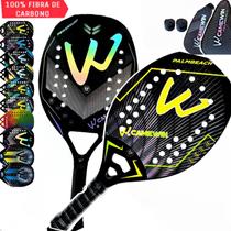 Kit 2 Raquetes Beach Tennis Camewin 100% Fibra De Carbono 3K