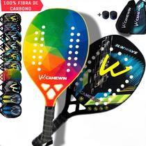 Kit 2 Raquetes Beach Tennis Camewin 100% Fibra De Carbono 3K