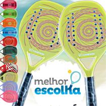 Kit 2 Raquetes Beach Tennis Fibra Vidro E Carbono Original