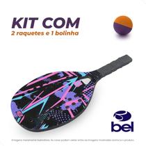 Kit 2 Raquetes De Beach Tennis Bel Fix + Bolinha - Belfix