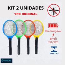 Kit 2 Raquetes Elétrica Recarregável YPD ORIGINAL Com Nota Fiscal Cores SORTIDAS