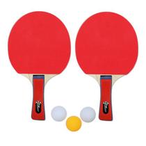 Kit 2 Raquetes para Ping Pong 3 Bolinhas Art Sport