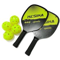 Kit 2 Raquetes Pickleball Com 4 Bolas e Bolsa Portátil Kit 2 Raquetes Pickleball Com 4 Bolas e Bolsa Portátil