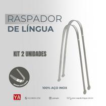 KIT 2 Raspador de Lingua INOX Ayurveda