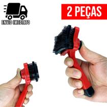 Kit 2 Rasqueadeira Escova Para Pets Tira Pelos de Cachorros e Gatos com Botão Removedor Autolimpante Kit 2 Rasqueadeira Escova Para Pets Tira Pelos de Cachorros e Gatos com Botão Removedor Autolimpante