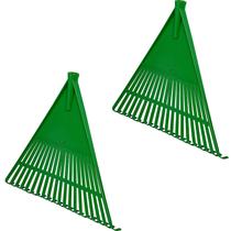 Kit 2 Rastelos De Plástico Para Jardim Sem Cabo 20 Dentes SF Kit 2 Rastelos De Plástico Para Jardim Sem Cabo 20 Dentes SF