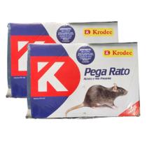 Kit 2 Ratoeiras Adesivas Krodec Cola Forte Captura Ratos Camundongos Segura Residencial Comercial