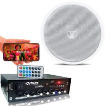 Kit 2 Receiver Rc7000 + 12 Arandelas 70w 6p De Embutir Teto