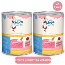 Kit 2 Recheio e Cobertura de Morango Moça Nestlé 2,6Kg