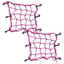 Kit 2 Rede Elástica Aranha Para Moto 35x35 Prender Segurar Capacete Carga Bagageiro Redinha