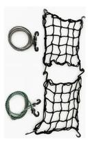 Kit 2 Redes Elástica Moto 35x35 2 Elásticos Bagageiro 1,5m Kit 2 Redes Elástica Moto 35x35 2 Elásticos Bagageiro 1,5m