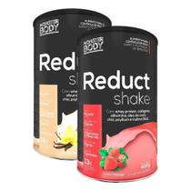 Kit 2 Reduct Shake Sabor de Baunilha e Morango Com Whey Protein, Colágeno e Fibras 400g Monster Body - Supraervas