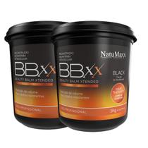 Kit 2 Redutor de Volume Bbxx Beauty Balm Xtended Black Therapy NatuMaxx 1kg Kit 2 Redutor de Volume Bbxx Beauty Balm Xtended Black Therapy NatuMaxx 1kg