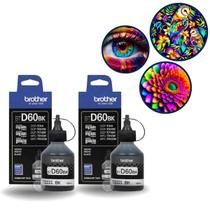 Kit 2 Refil Brother Btd60bk Cmyk Original Mfct810w Preto