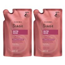 Kit 2 Refil de Condicionador Nutri Rosé Nutrição Raiz e Pontas 400ml Eudora Siàge