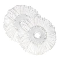 Kit 2 Refil De Microfibra Mop Giratório 360º Esfregão Rodo