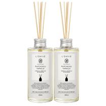 Kit 2 Refil Difusor de Perfume Patchouli Vanilla Lenvie com Varetas 200ml