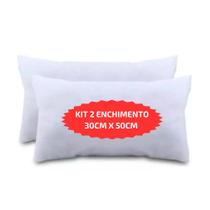 Kit 2 Refil Enchimento Almofada Baguete 30x50 Em Fibra Macio