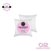 Kit 2 Refil Enchimento Almofada Fibra Siliconada 45x45 300g