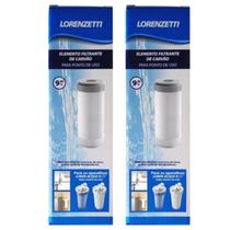 Kit 2 Refil Filtro Lorenzetti Ponto De Uso Loren Acqua 9"3/4