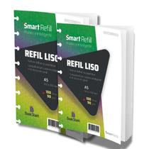 Kit 2 Refil liso para Caderno Inteligente e de discos em geral - 200 Folhas - (A5) - 8 discos Kit 2 Refil liso para Caderno Inteligente e de discos em geral - 200 Folhas - (A5) - 8 discos
