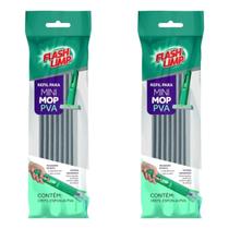 Kit 2 Refil Mini Mop Pva Rodo Rodinho Pia Mágico Flash Limp