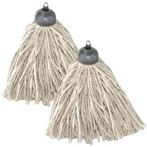 Kit 2 Refil Mini Mop Superpro Esfregão Algodao Branco