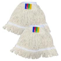 Kit 2 Refil Mop Agua Úmido Loop Esfregão Algodão 340g Ponta Dobrada Condor Perfect Pro 972388