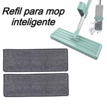 Kit 2 Refil Mop Inteligente Microfibra Rodo Mágico Lavável